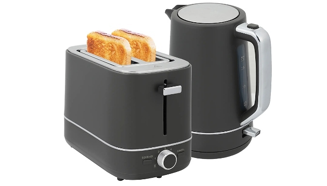 HOMCOM Fast-Boil Kettle & 6-Level Toaster Set