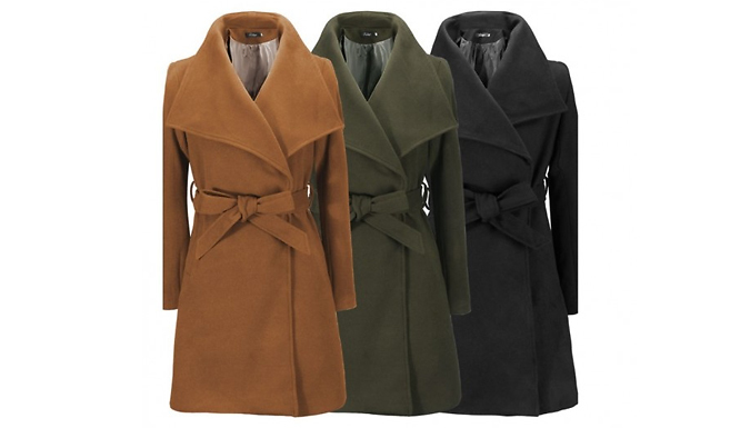 Tie-Front Casual Warm Jacket - 3 Colours & 4 Sizes