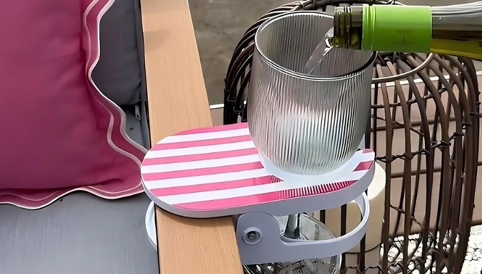 2-Pack of Clip-On Garden Furniture Drink Holders - 3 Colours!