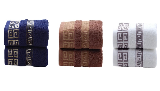 2-Pack of Pure Cotton Quick-Dry Face Towels - 3 Colours