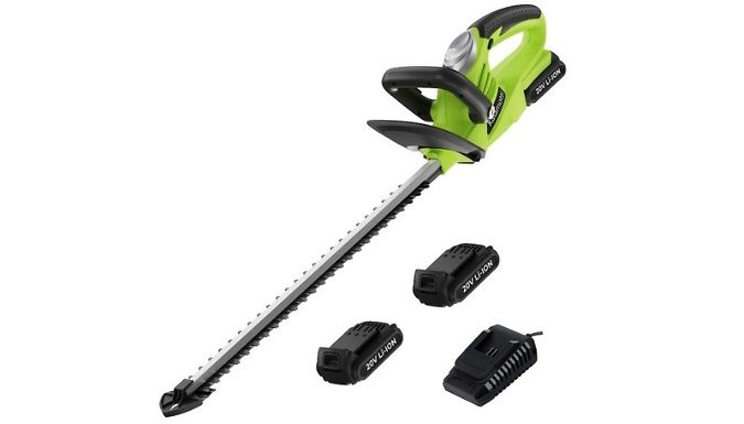 Kalamotti 20V Cordless Hedge Trimmer - 2 Free Batteries!