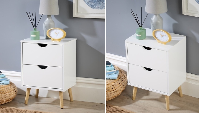 Skara 2-Drawer Bedside Cabinet - 2 Colours