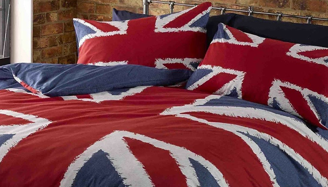 Union Jack Design Duvet Cover Set - 3 Sizes