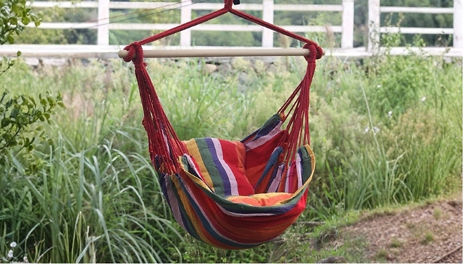 Outdoor Canvas Hanging Chair Hammock - 7 Colours!