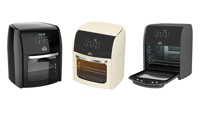 HOMCOM 8-in-1 Digital Air Fryer Oven - 12L and 3 Colours!