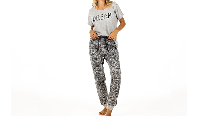 Women's Leopard Print Pyjama Set - 5 Sizes