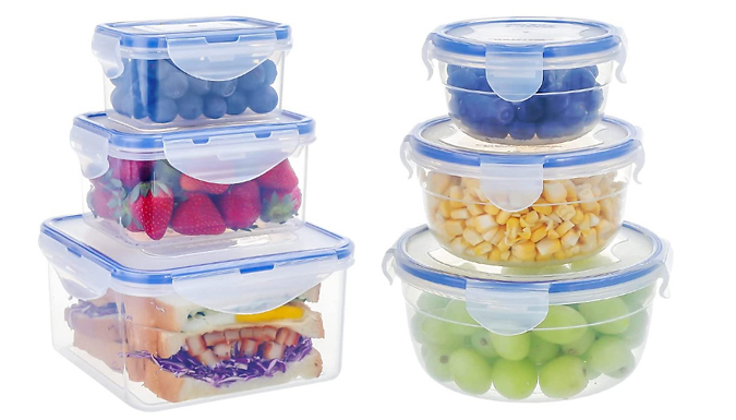 3 to 7 Airtight Food Storage Containers - 3 Designs