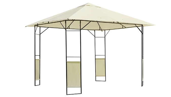 Outsunny 3m x 3m Metal Marquee Frame with Canopy Awning