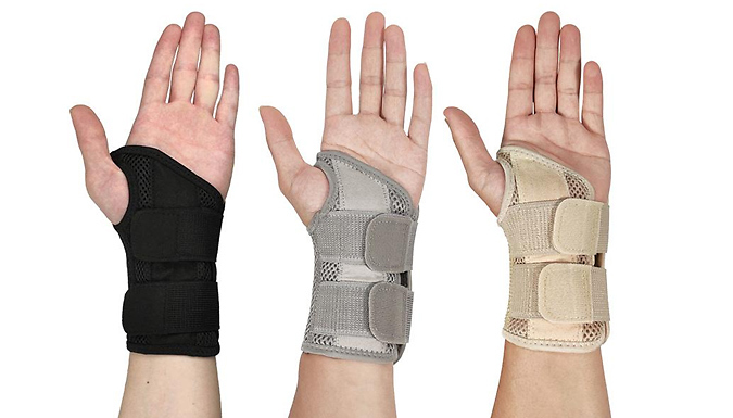 Left or Right Adjustable Wrist Support Brace - 3 Colours from Go Groopie