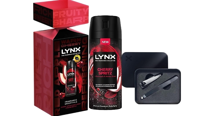 Lynx Cherry Spritz Essentials Gift Set For Him