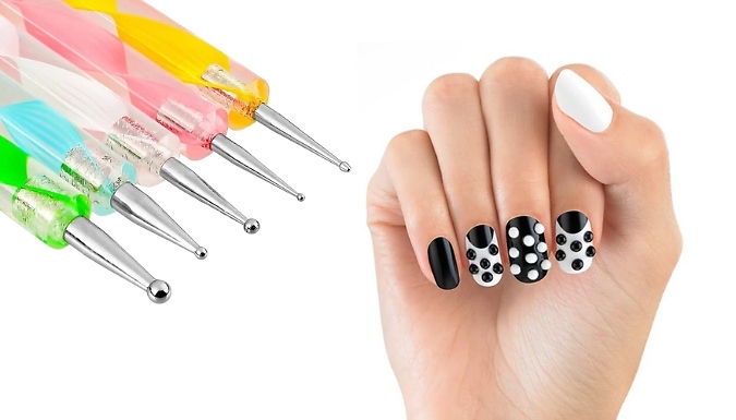 Glamza 20-Piece Nail Art Brushes & Dotting Set - With Optional Sponges!