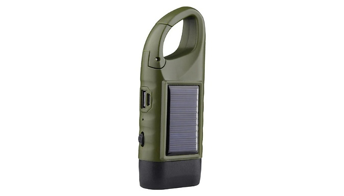 Hand-Cranked Solar-Powered Torch