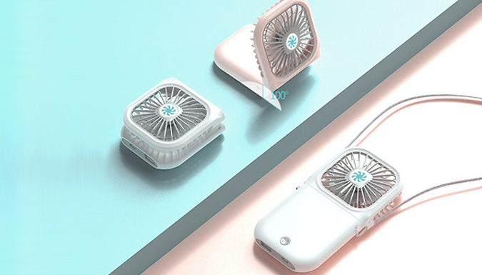 2-in-1 Portable Folding Fan & Phone Charger - 4 Colours