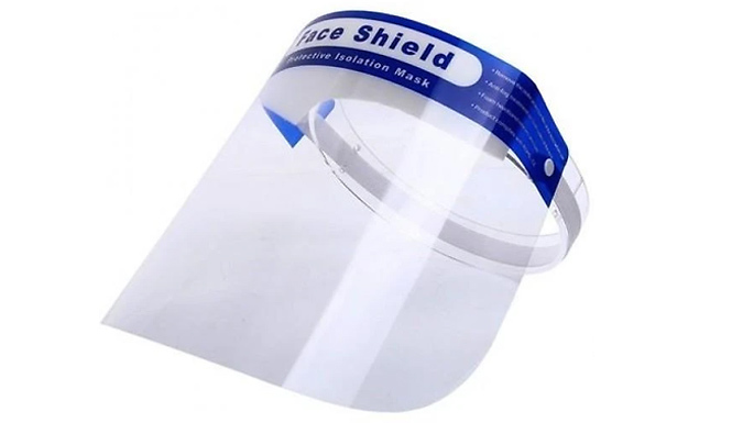4-Pack of Disposable Face Shield Visors from Go Groopie