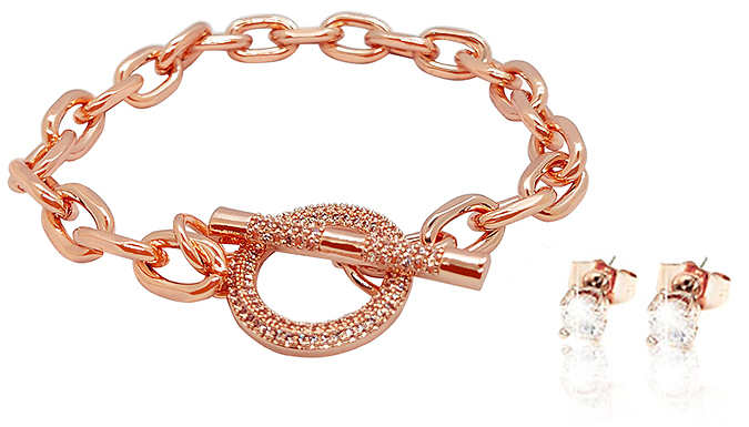 Eira Wen Rose Jora Bracelet & Earring Set