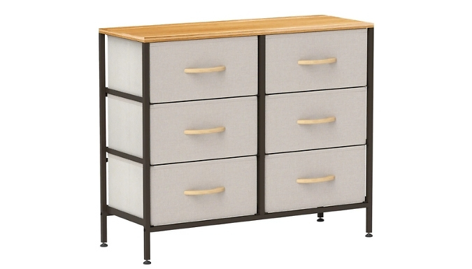 HOMCOM Fabric Chest of Drawers - 2 Colours!