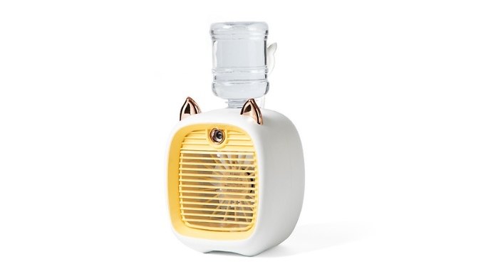 Mini Cartoon Misting Desktop Fan - 4 Colours