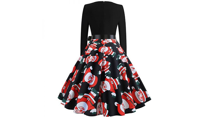 Christmas Long Sleeve Skater Dress - 4 Designs & 3 Sizes