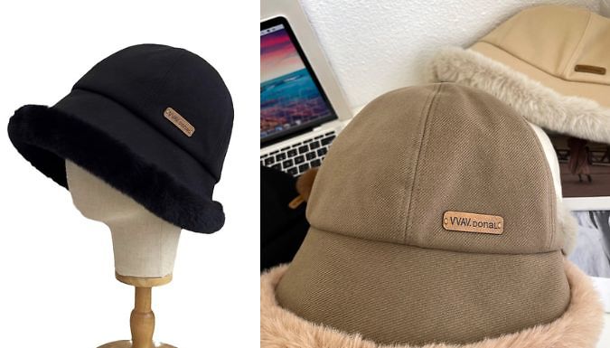 Thick Plush Bucket Hat - 4 Colours