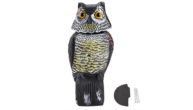 Pest Repelling Rotating Garden Owl Ornament - Optional Sound