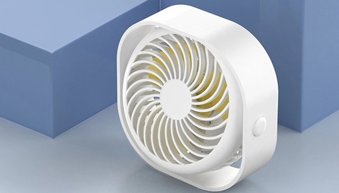 USB Rechargeable Mini Desk Fan - 5 Colours