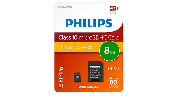 Philips 8GB Micro SDHC Card