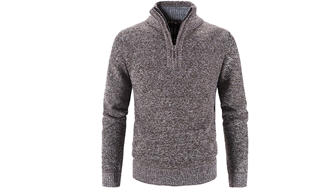 Men's Pullover Half-Zip Sweater - 5 Colours & 5 Sizes