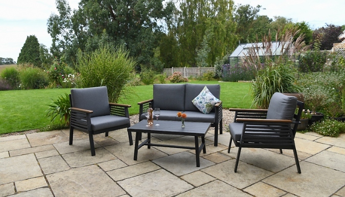 4-Seater Aluminium Garden Furniture Set