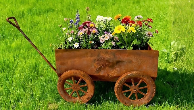 Vintage Style Wagon Garden Planter