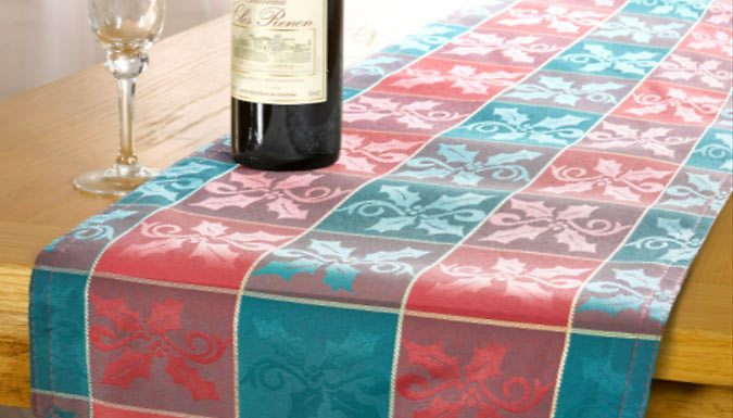 Festive Check Jacquard Tablecloth - 6 Sizes