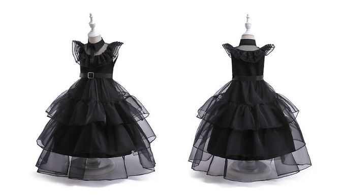 Kid's Black Fancy Dress Tulle Gown at Go Groopie IE