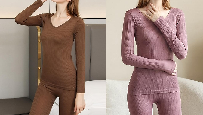 Women's Thermal Underwear Long Sleeve Pyjamas - 5 Colours