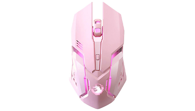 Pink Wireless Gaming Mouse with Backlight at Go Groopie IE