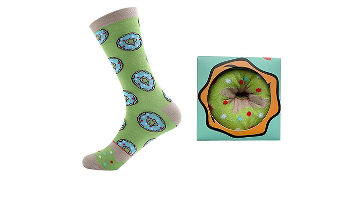 1 or 3 Pairs of Cute Novelty Donut Socks - 6 Designs