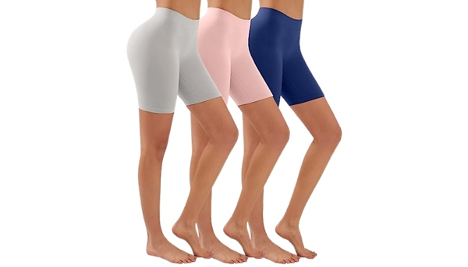 3-Pack Women's Anti Chafing Seamless Shorts - 6 Sizes!