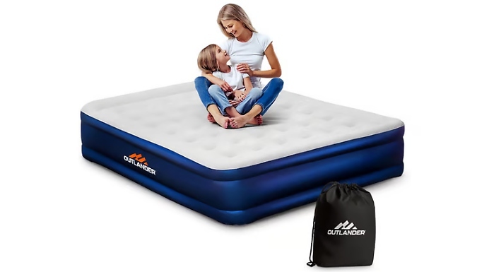 Outlander Single or Double Air Bed with Optional Pump - Standard or Raised