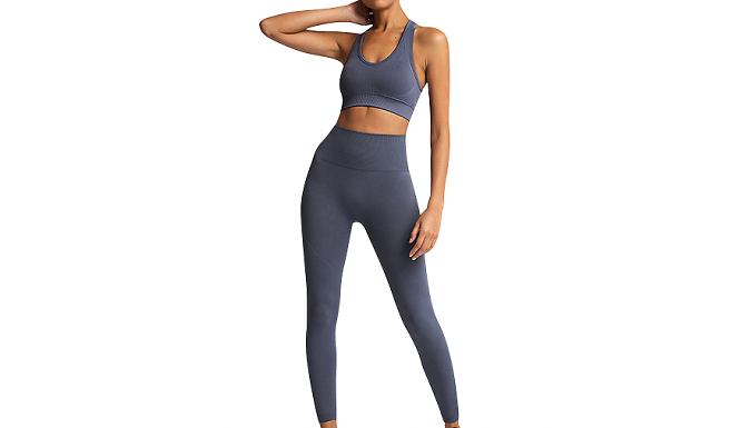 2-Piece Yoga Vest and Pants Set - 7 Colours & 3 Sizes