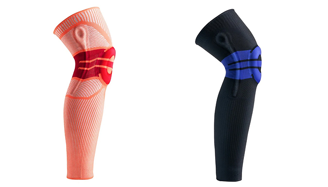 1 Piece Unisex Long Knee Sleeve Support with Gel Pad & Side Spring - 3 colours & 3 sizes