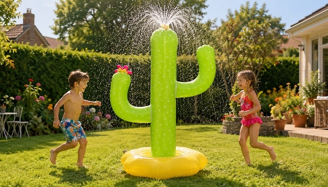Inflatable Cactus Garden Water Sprinkler - Stand or Arch!