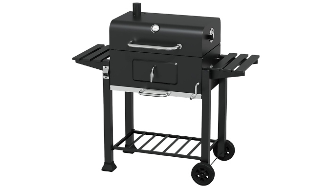 Image of 2-in-1 Charcoal BBQ & Smoker - 2 Sizes!