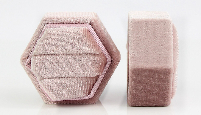 Pink Velvet Wedding Ring Box