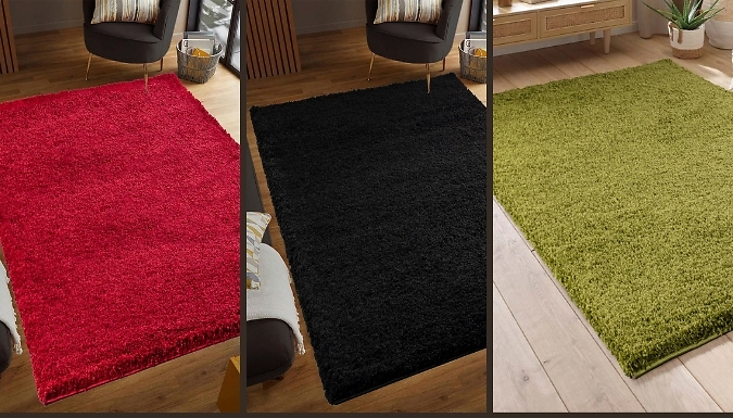 Soft Thick Luxury Shaggy Rug - 6 Sizes, 20 Colours