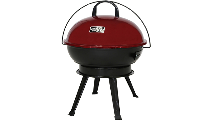 Red Kettle Portable Charcoal BBQ Grill