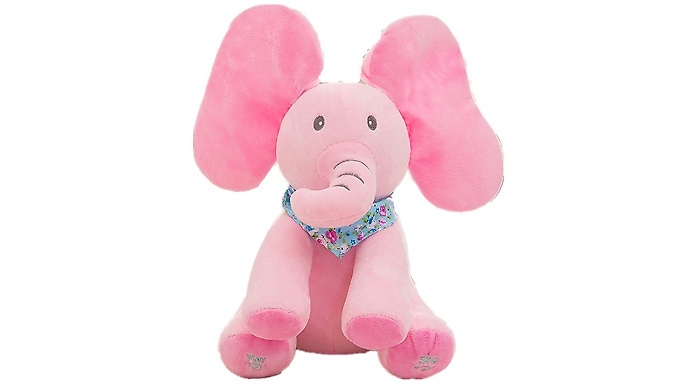 Peek-a-Boo Singing Plush Animal Toy - 3 Options