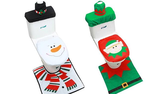 Christmas Toilet Decoration Set - 4 Designs