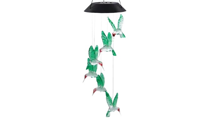 Go Groopie Gomoro Solar Hummingbird Wind Chime Light - 3 Colours