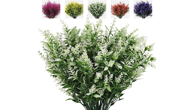 12-Pack of Artificial Flower Decorations - 5 Colours