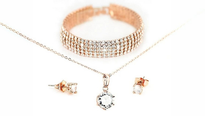 Stellar 4-Piece Jewellery Set with Swarovski Crystals - 2 Colours