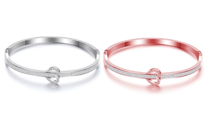 Love Forever Bangle Gift Sets - Encrusted with Crystals From Swarovski!