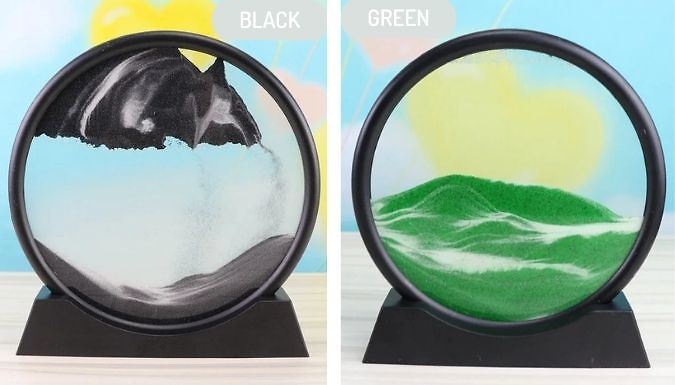 3D Moving Sand Transparent Art Ornament - 8 Colours & 2 Sizes